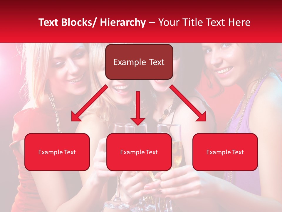 A Group Of Women Holding Glasses Of Champagne PowerPoint Template