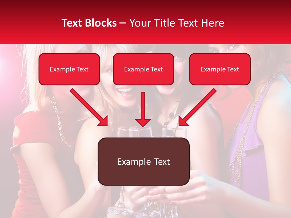 A Group Of Women Holding Glasses Of Champagne PowerPoint Template