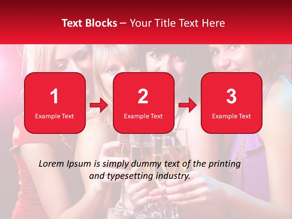 A Group Of Women Holding Glasses Of Champagne PowerPoint Template