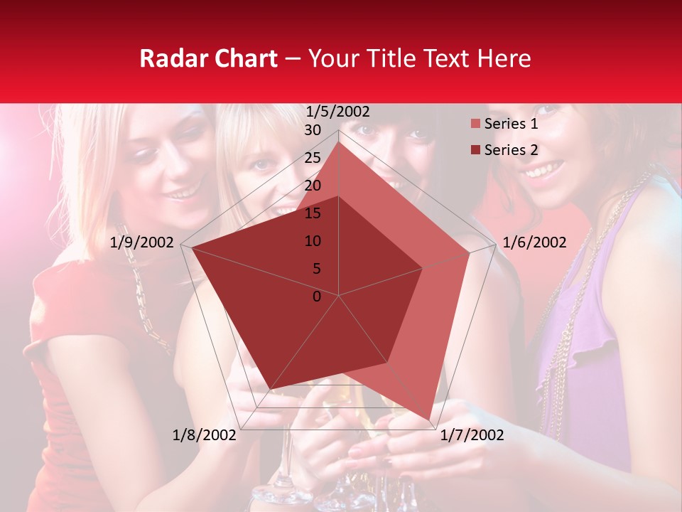 A Group Of Women Holding Glasses Of Champagne PowerPoint Template