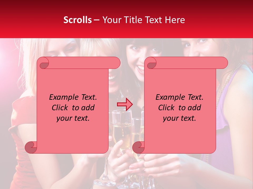 A Group Of Women Holding Glasses Of Champagne PowerPoint Template