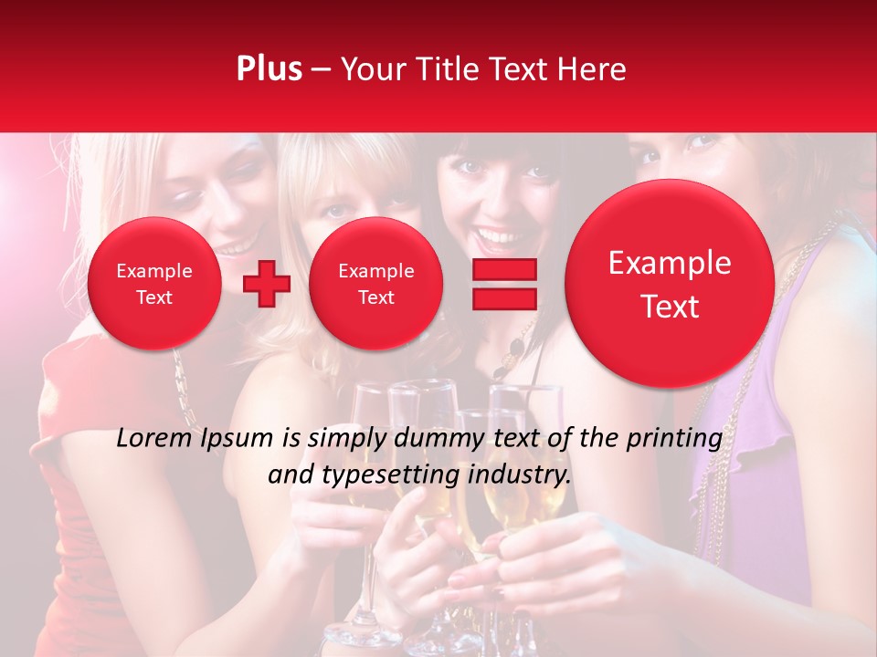 A Group Of Women Holding Glasses Of Champagne PowerPoint Template