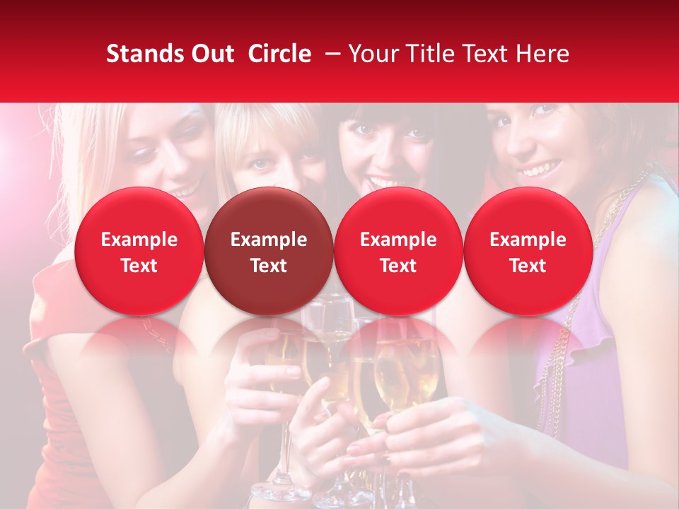 A Group Of Women Holding Glasses Of Champagne PowerPoint Template