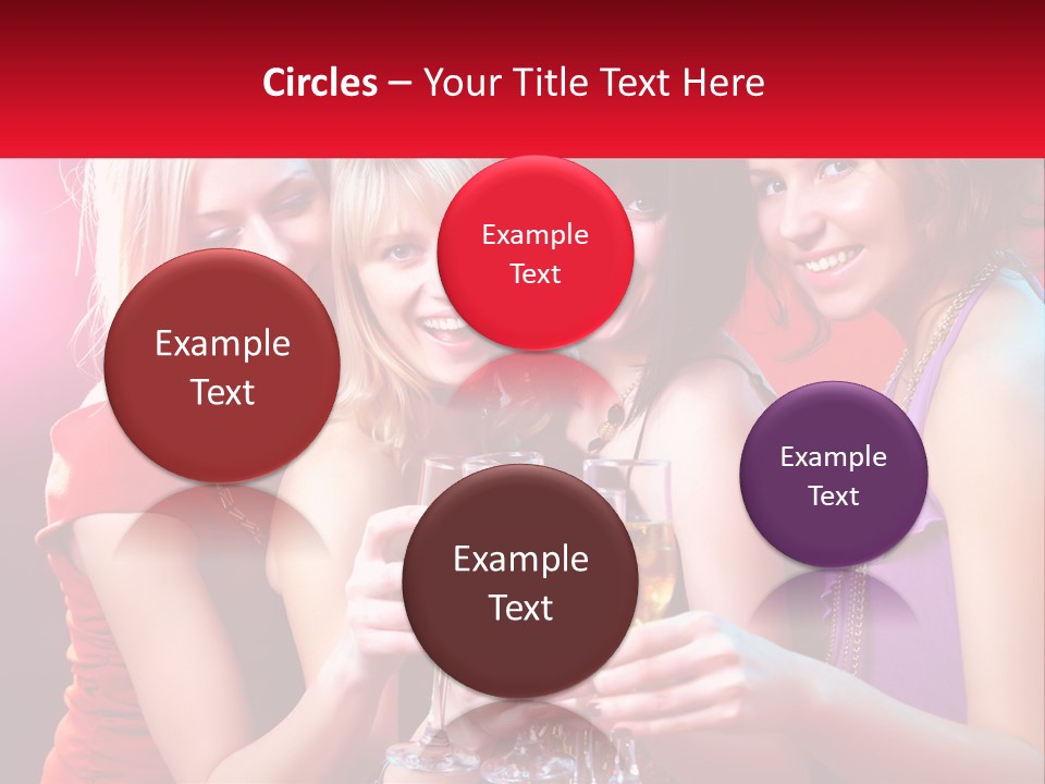 A Group Of Women Holding Glasses Of Champagne PowerPoint Template