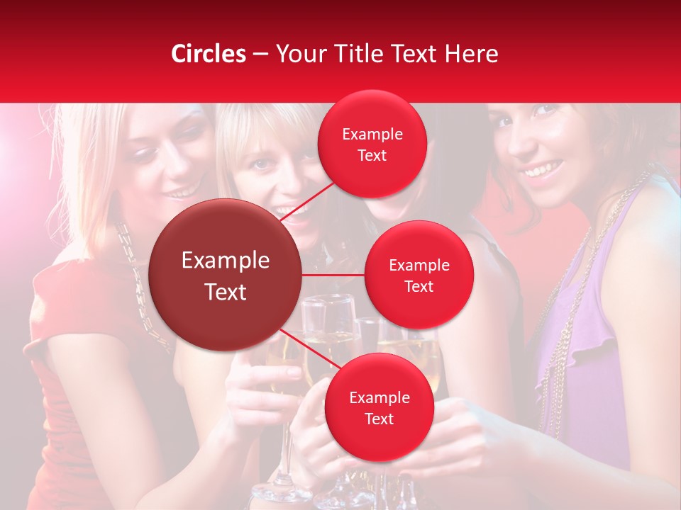 A Group Of Women Holding Glasses Of Champagne PowerPoint Template