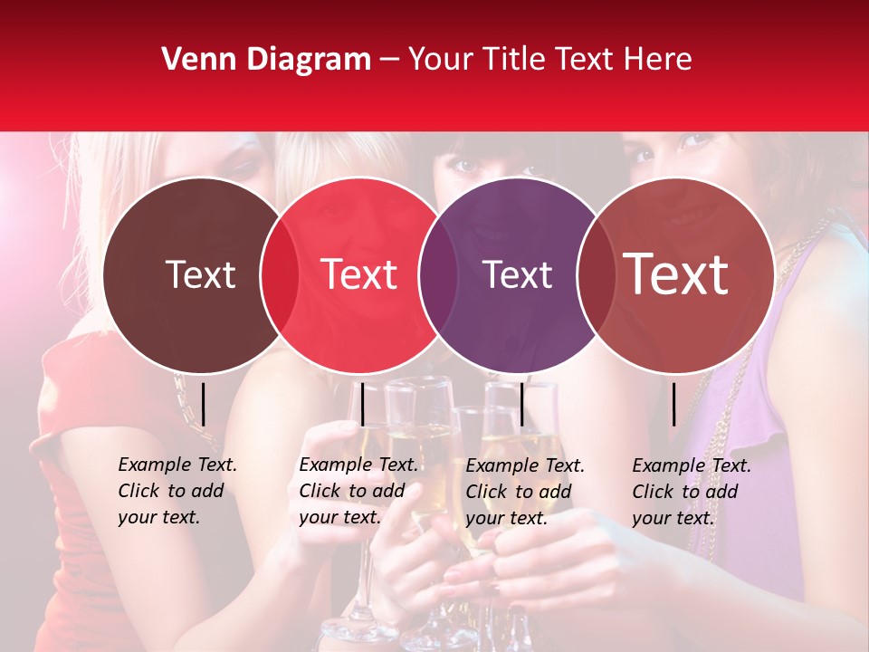 A Group Of Women Holding Glasses Of Champagne PowerPoint Template