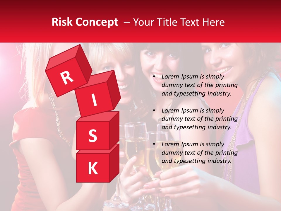 A Group Of Women Holding Glasses Of Champagne PowerPoint Template