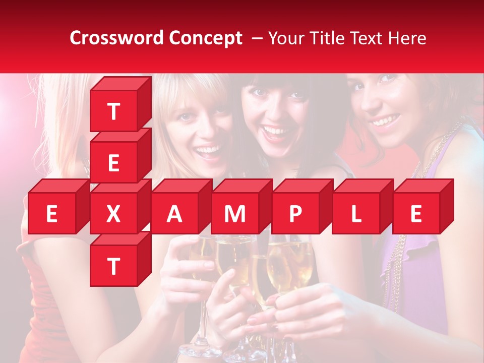 A Group Of Women Holding Glasses Of Champagne PowerPoint Template