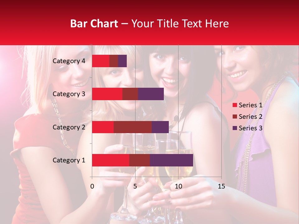 A Group Of Women Holding Glasses Of Champagne PowerPoint Template