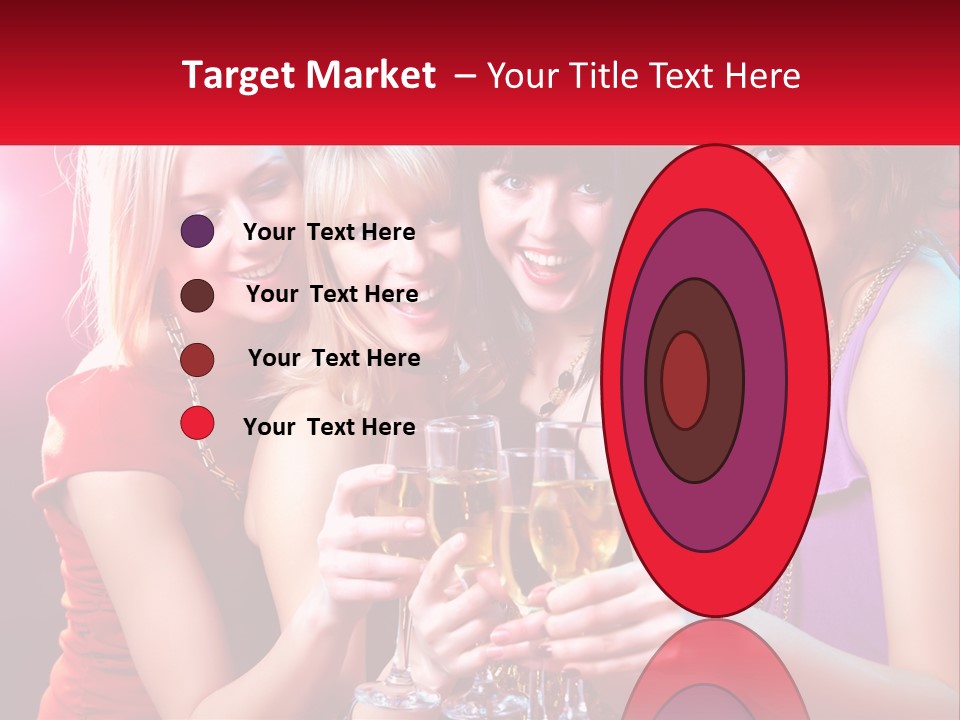 A Group Of Women Holding Glasses Of Champagne PowerPoint Template