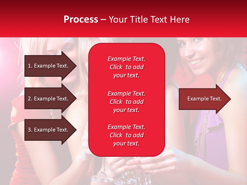 A Group Of Women Holding Glasses Of Champagne PowerPoint Template