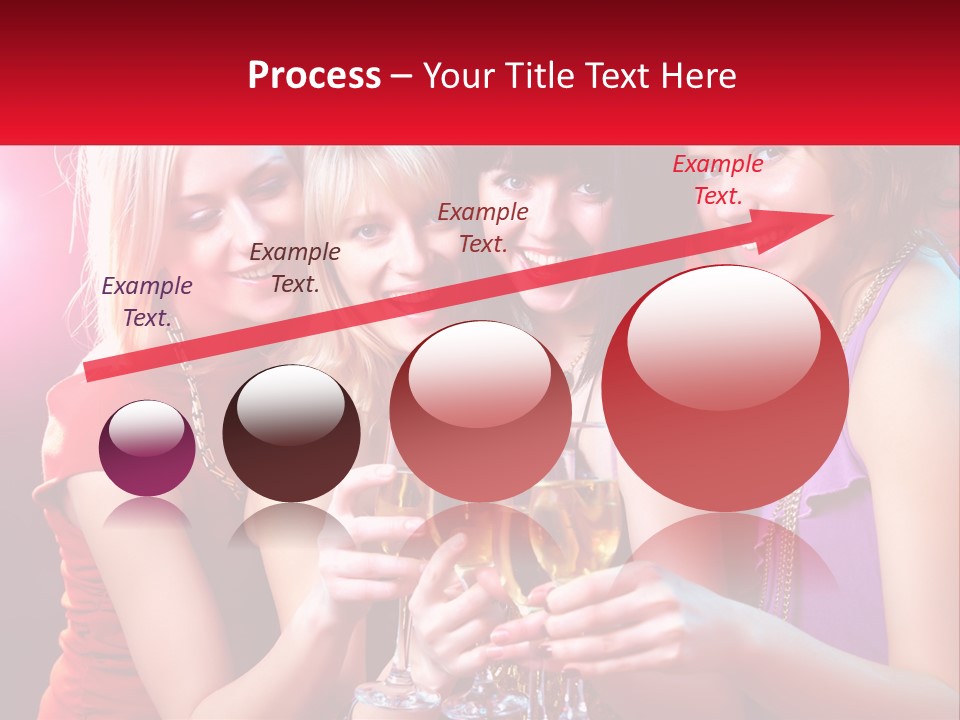 A Group Of Women Holding Glasses Of Champagne PowerPoint Template