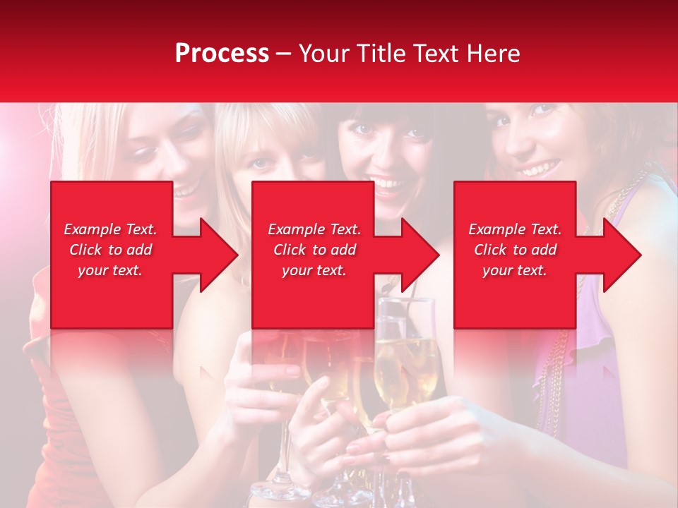 A Group Of Women Holding Glasses Of Champagne PowerPoint Template