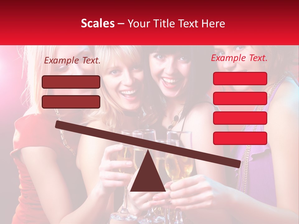 A Group Of Women Holding Glasses Of Champagne PowerPoint Template