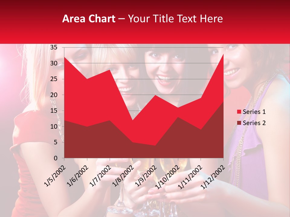 A Group Of Women Holding Glasses Of Champagne PowerPoint Template