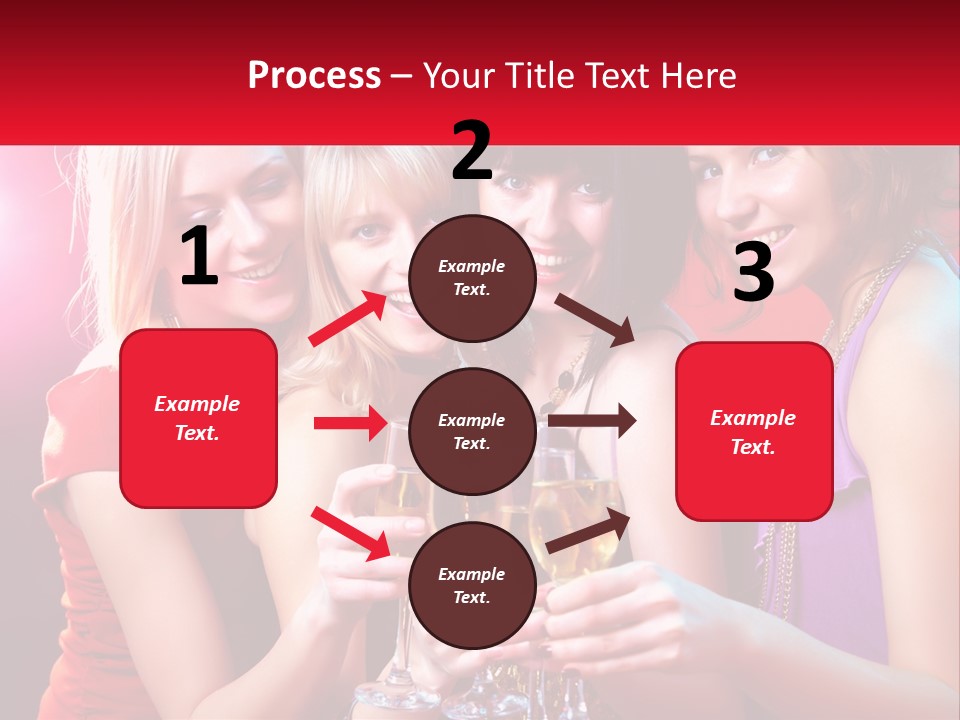A Group Of Women Holding Glasses Of Champagne PowerPoint Template
