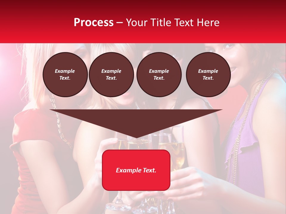 A Group Of Women Holding Glasses Of Champagne PowerPoint Template