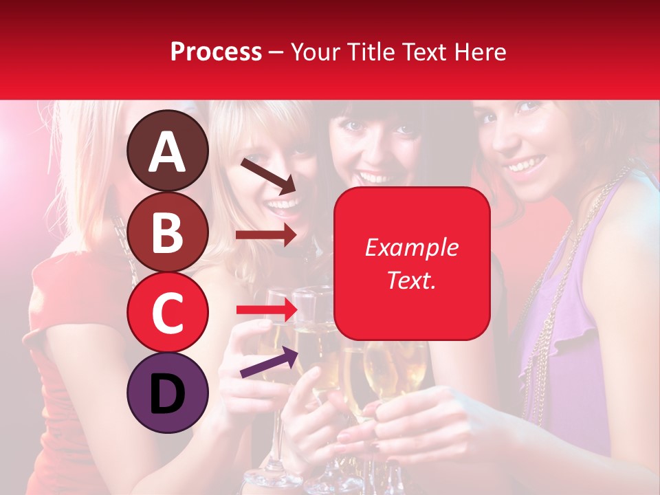 A Group Of Women Holding Glasses Of Champagne PowerPoint Template