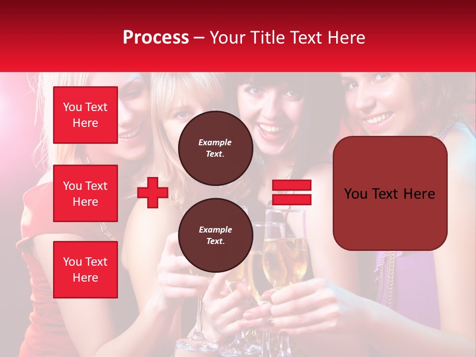 A Group Of Women Holding Glasses Of Champagne PowerPoint Template