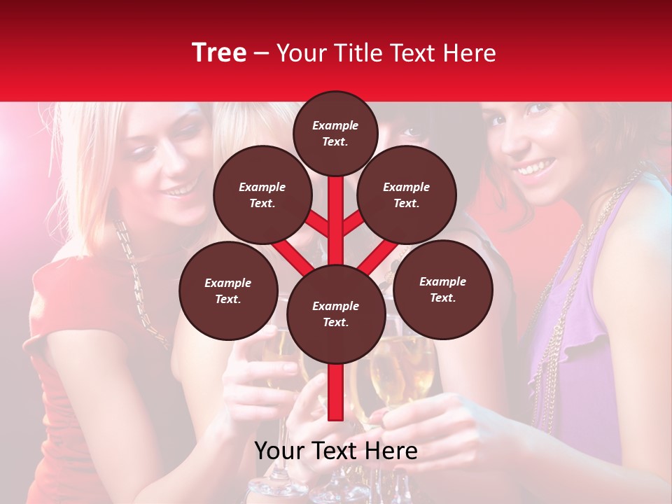 A Group Of Women Holding Glasses Of Champagne PowerPoint Template