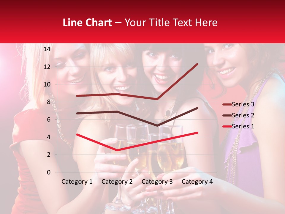 A Group Of Women Holding Glasses Of Champagne PowerPoint Template