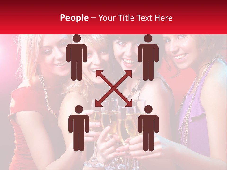 A Group Of Women Holding Glasses Of Champagne PowerPoint Template