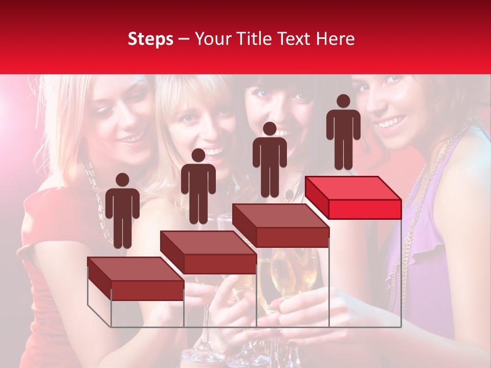 A Group Of Women Holding Glasses Of Champagne PowerPoint Template
