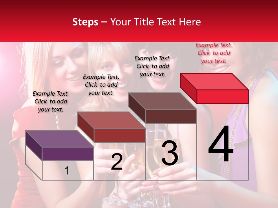 A Group Of Women Holding Glasses Of Champagne PowerPoint Template