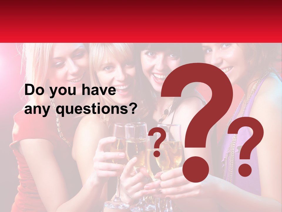 A Group Of Women Holding Glasses Of Champagne PowerPoint Template