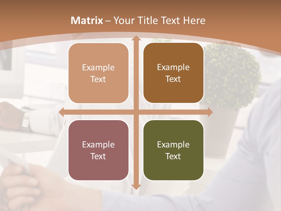 Two Men Shaking Hands In Front Of A Computer Screen PowerPoint Template