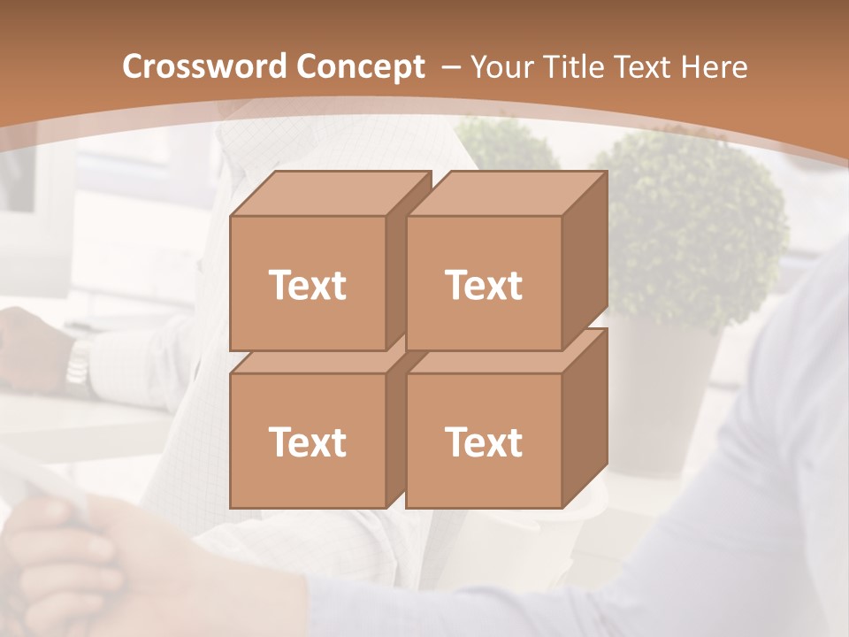 Two Men Shaking Hands In Front Of A Computer Screen PowerPoint Template