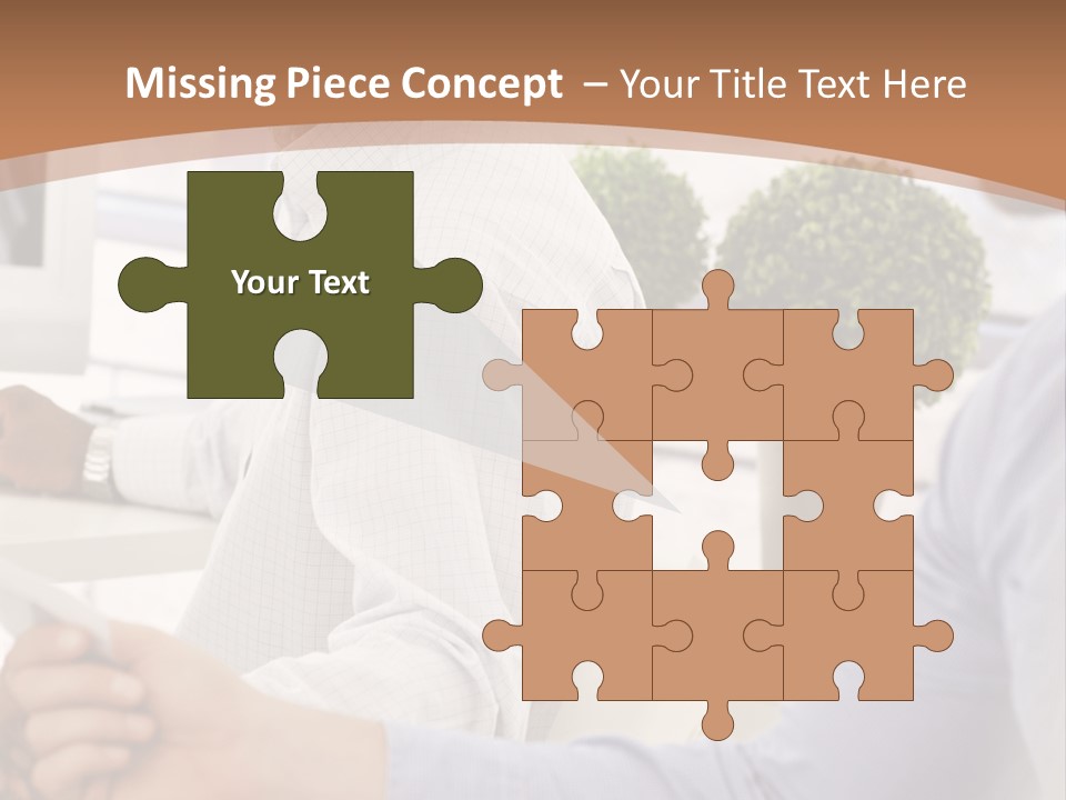 Two Men Shaking Hands In Front Of A Computer Screen PowerPoint Template