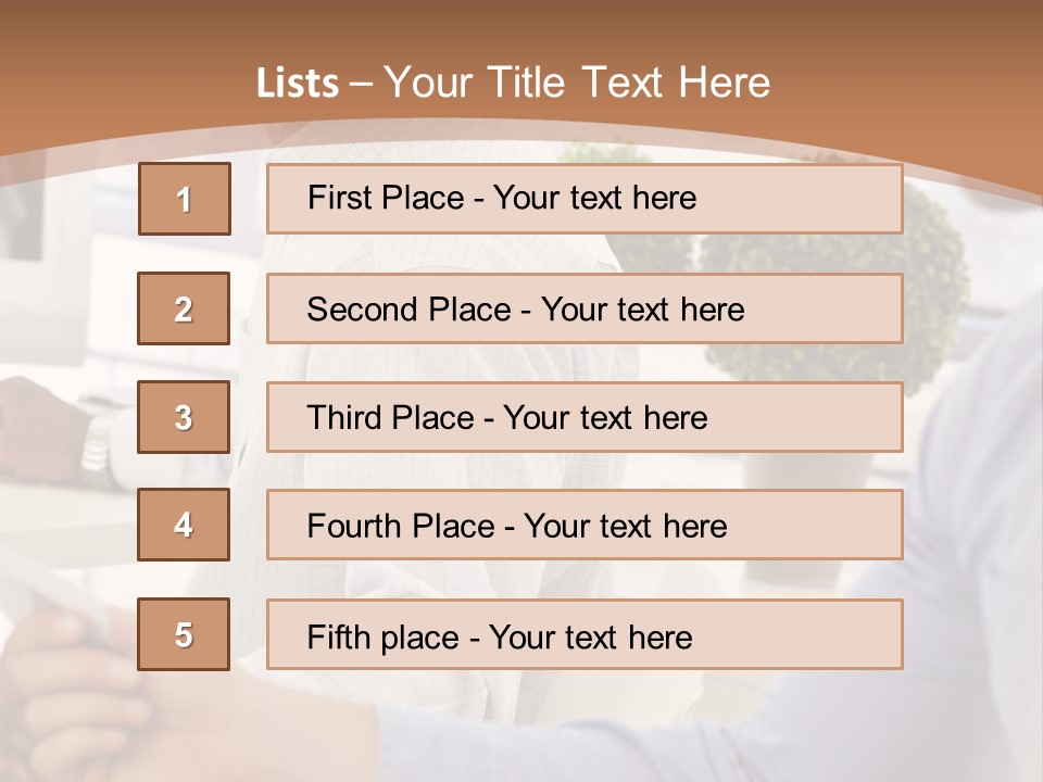 Two Men Shaking Hands In Front Of A Computer Screen PowerPoint Template
