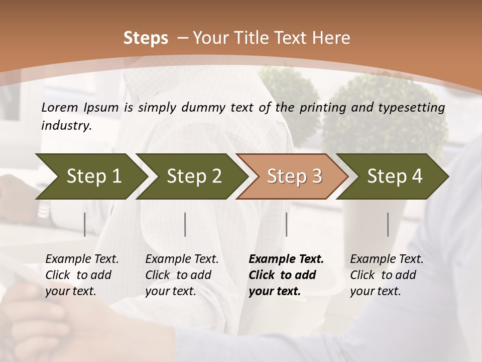Two Men Shaking Hands In Front Of A Computer Screen PowerPoint Template