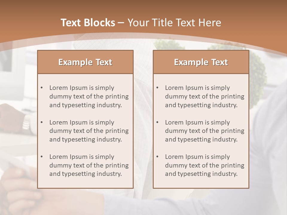 Two Men Shaking Hands In Front Of A Computer Screen PowerPoint Template