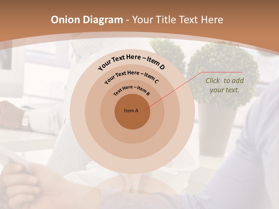 Two Men Shaking Hands In Front Of A Computer Screen PowerPoint Template