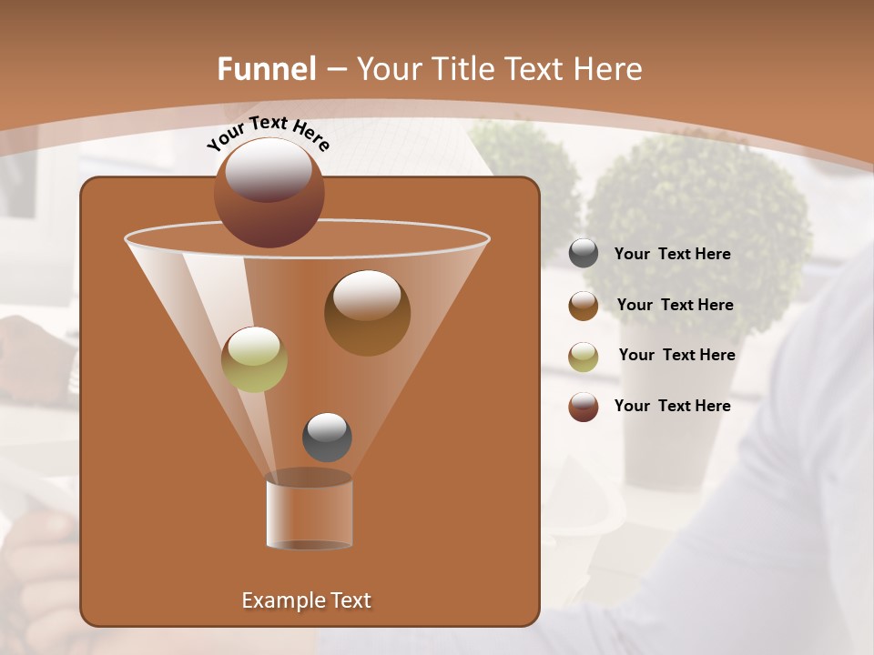 Two Men Shaking Hands In Front Of A Computer Screen PowerPoint Template
