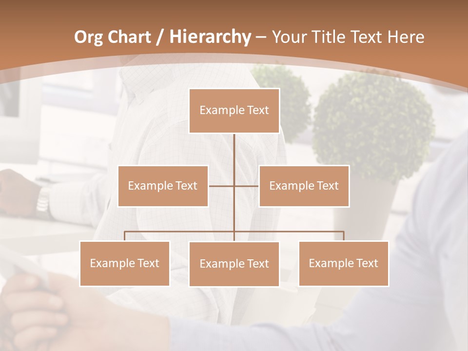 Two Men Shaking Hands In Front Of A Computer Screen PowerPoint Template