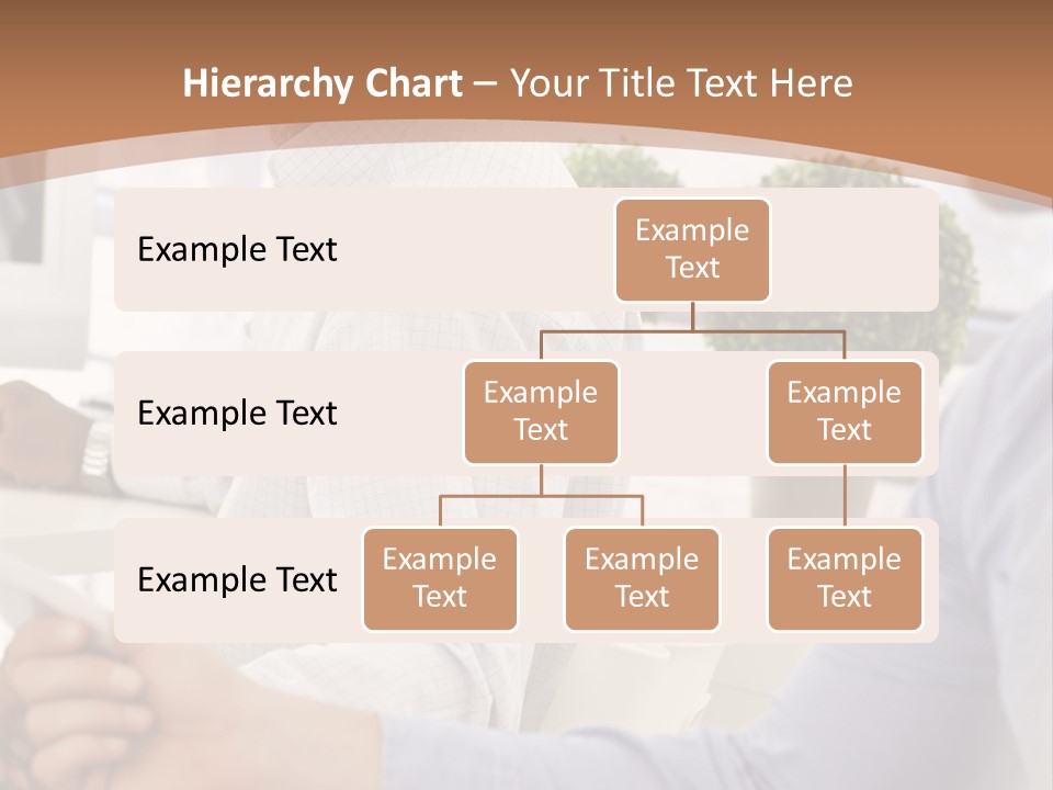 Two Men Shaking Hands In Front Of A Computer Screen PowerPoint Template