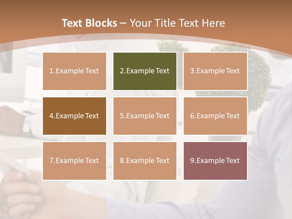 Two Men Shaking Hands In Front Of A Computer Screen PowerPoint Template
