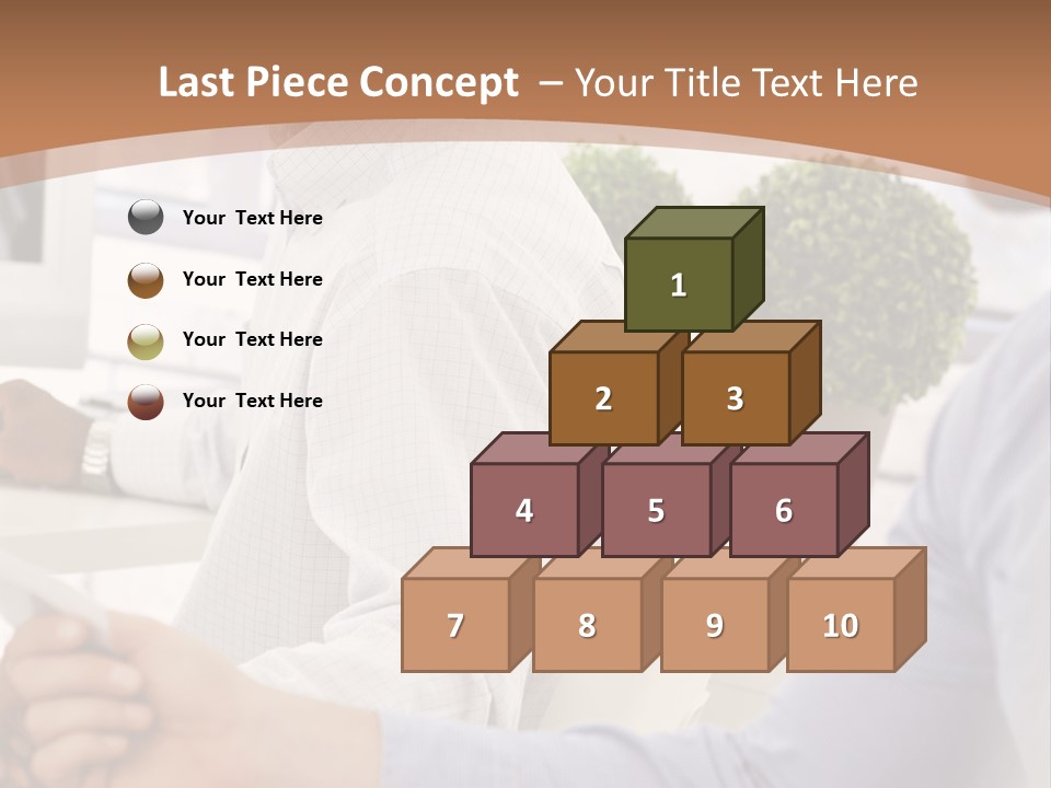 Two Men Shaking Hands In Front Of A Computer Screen PowerPoint Template
