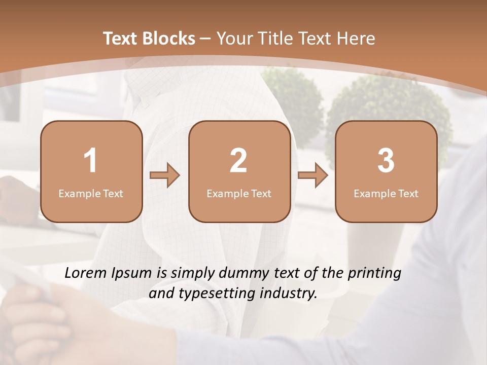 Two Men Shaking Hands In Front Of A Computer Screen PowerPoint Template