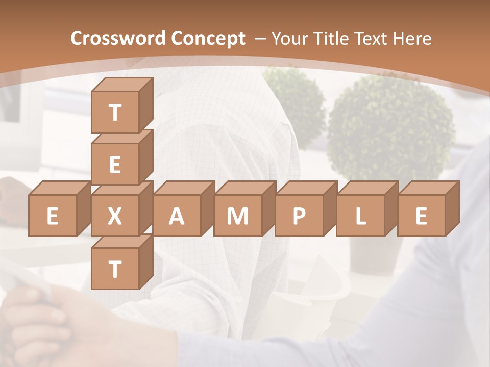 Two Men Shaking Hands In Front Of A Computer Screen PowerPoint Template