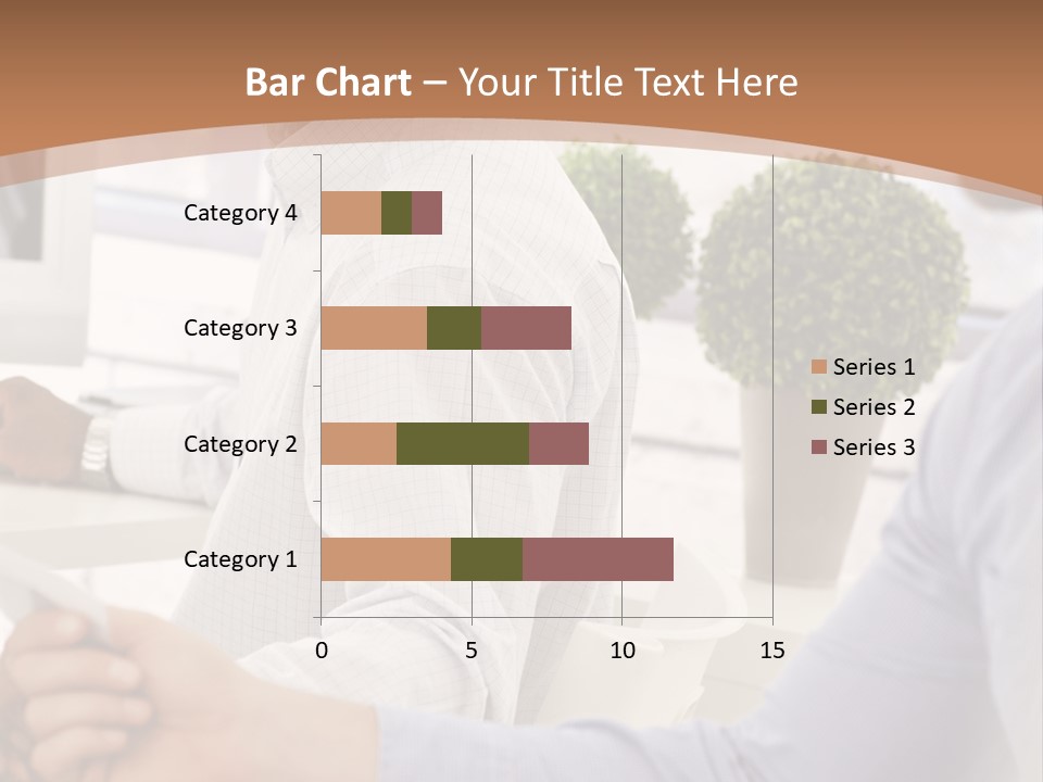 Two Men Shaking Hands In Front Of A Computer Screen PowerPoint Template