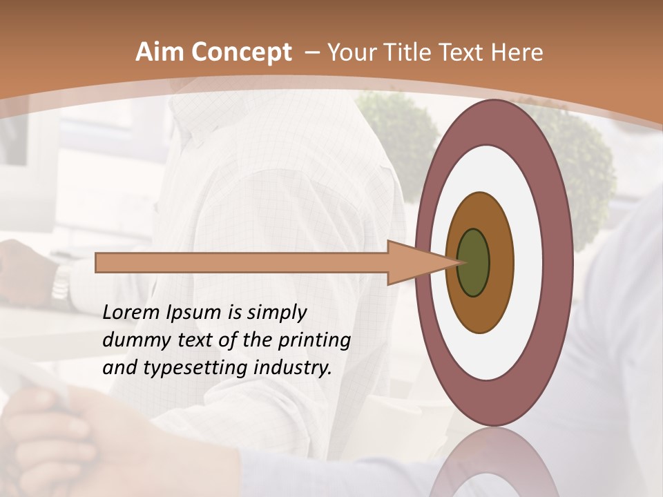 Two Men Shaking Hands In Front Of A Computer Screen PowerPoint Template