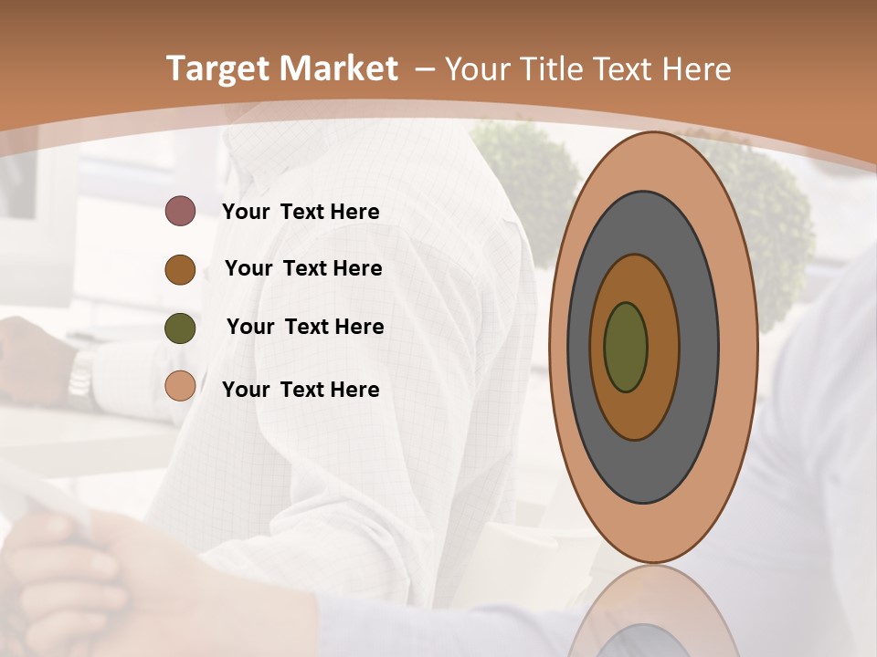 Two Men Shaking Hands In Front Of A Computer Screen PowerPoint Template