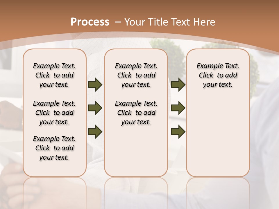 Two Men Shaking Hands In Front Of A Computer Screen PowerPoint Template
