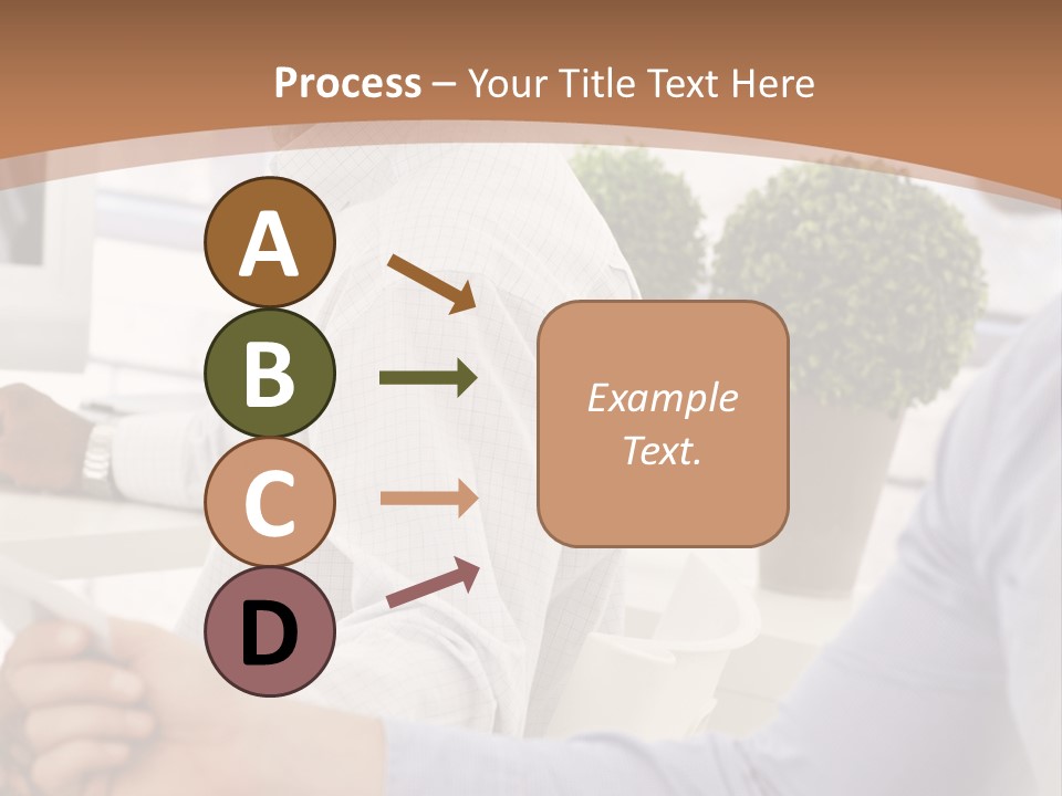 Two Men Shaking Hands In Front Of A Computer Screen PowerPoint Template