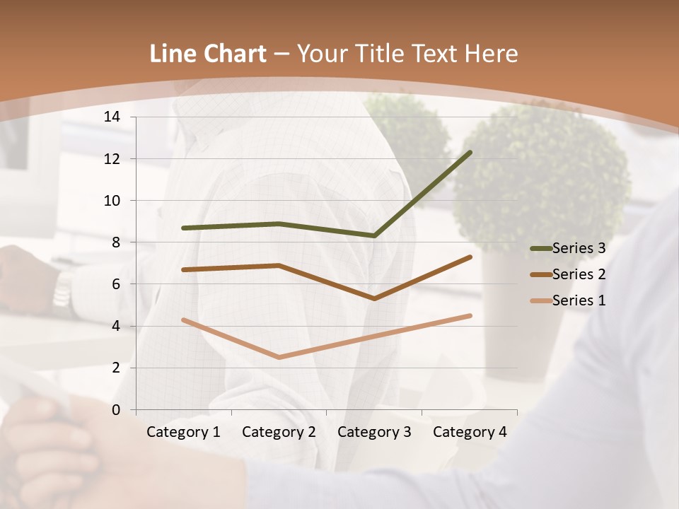 Two Men Shaking Hands In Front Of A Computer Screen PowerPoint Template