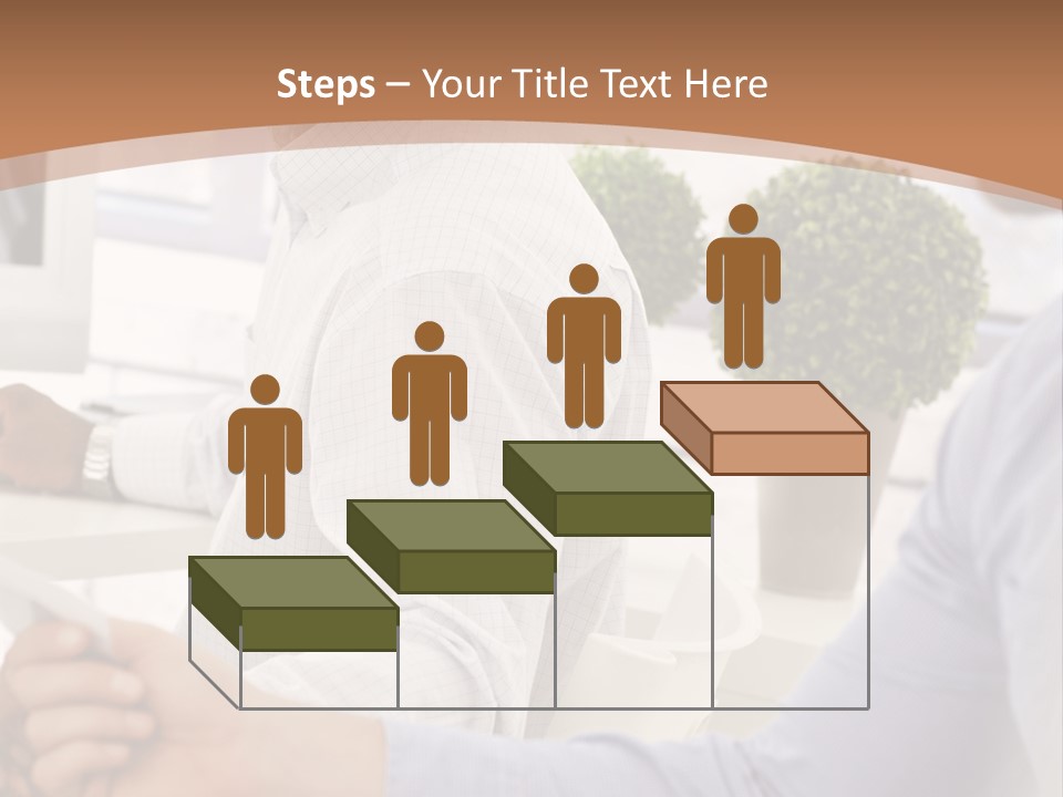 Two Men Shaking Hands In Front Of A Computer Screen PowerPoint Template